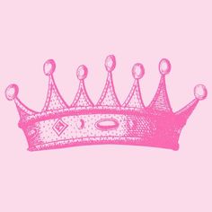 Princess Crown I Poster Print - Studio Vision-VARPDX43563D Image 1 Princess Crown, Canvas Art, Crown, Canvas, Frame, Flowers, Wall, Pink, Color