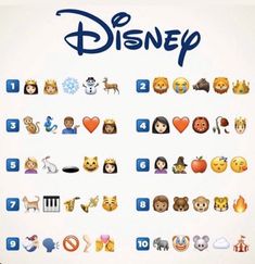 the disney character emoticions are displayed in this screenshote screen graber