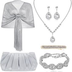 PRICES MAY VARY. Rhinestone Jewelry Sets: You will receive 1 piece of crystal rhinestone choker necklace, 1 pcs rhinestone bracelet, 1 piece of rhinestone hair clip,1 pair of crystal dangle earrings and 1 piece of formal shawl for evening dresses, complete set for meeting your daily and party matching demands Size Information: The shawl measures about 19.69 x 78.74 inches/ 50 x 200 cm(fringe 6.7 inches), fitting most people.The handbag is about about 11.8X1.97X5.9 inches, which can easily hold m Formal Shawl, Women Evening Dresses, Rhinestone Jewelry Set, Evening Shawls, Rhinestone Hair Clip, Rhinestone Choker Necklace, Rhinestone Hair, Crystal Dangle Earrings, Rhinestone Choker