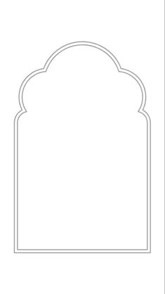 a paper cut out of an arch with the outlines for it to be used as a