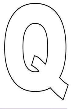 the letter q is shown in black and white, with an arrow pointing to it