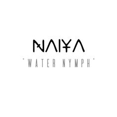 the word nya water nymph written in black ink on a white background