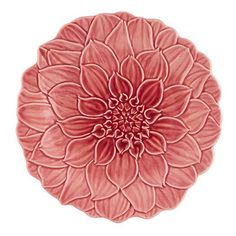 a pink flower on a white background