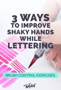 someone is writing on a piece of paper with the words 3 ways to improve shak hands while lettering