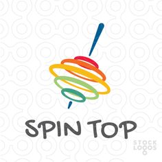 the logo for spin top yarn company, which has been designed to look like a ball of