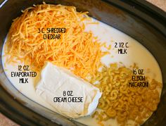 ingredients to make macaroni and cheese in the crock pot