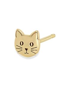 Zoe Chicco 14K Yellow Itty Bitty Symbols Cat Single Stud Earring Mountain Fashion, Zoe Chicco, Cat Earrings, Yellow Gold Earring, Itty Bitty, Online Earrings, Gold Earrings Studs, Stud Earring, Earring Backs