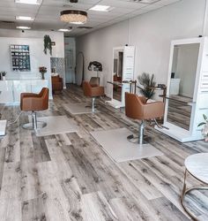 the salon is clean and ready for customers to use