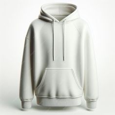 Hyper realistic vector art inverno branco em branco hoodie suéter isolado modelo de pano de fundo branco | PSD Premium Vector Art, Art