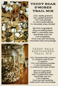 the recipe for teddy bear s'mores trail mix