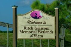 the welcome sign to rich gibson memorial wetlands at vera