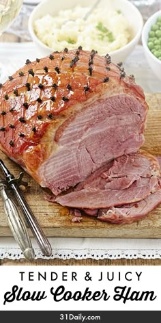 a large piece of meat sitting on top of a cutting board