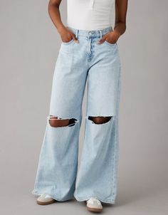 A high rise & ultra wide leg for a high fashion slouchy fit. Edgy Baggy High Waist Flare Jeans, High Waist Wide Leg Pants For Elevated Casual Fall, High Waist Wide Leg Pants For Fall, Baggy Mid-rise Wide Leg Pants For Fall, Oversized Mid-rise Bottoms For Fall, Chic Oversized Straight Leg Bottoms, Trendy High Waist Flare Jeans For Elevated Casual Occasions, Trendy High Waist Flare Jeans For Elevated Casual, Trendy High-waist Flare Jeans For Elevated Casual Look