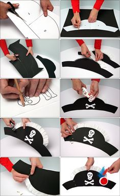 the instructions for how to make a pirate hat