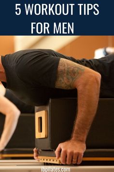 a man laying on top of a couch with the title 5 workout tips for men