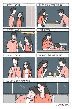 a comic strip with two people talking to each other