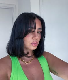 Short Bob Curtain Bangs Black Bob With Curtain Bangs, Curtain Bangs On A Bob, Black Women With Curtain Bangs, Curtain Bangs Bob Hair, Short Dark Hair With Curtain Bangs, Silk Press With Curtain Bangs, Curtain Bangs On Bob, Bob With Layers And Curtain Bangs, Relaxed Hair With Bangs