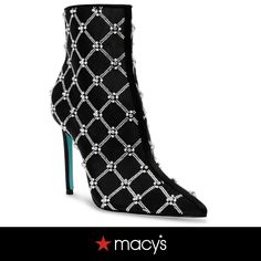 in stock Betsey Johnson Runway, Beaded Shoes, Black Booties, Womens Heels, Betsey Johnson, Shoes Women Heels, Shoe Accessories, Pick Up, In Store