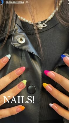 Fun Acrylics, Unghie Sfumate, Kutek Disney, Edgy Nails, Minimal Nails, Dream Nails, Funky Nails, Pretty Acrylic Nails, Short Acrylic Nails