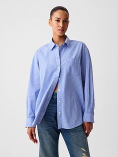 Organic Cotton Big Shirt | Gap Big Shirt, Grocery List, Pesticides, Petite Size, Oversized Shirt, Cotton Poplin, New Woman, Patch Pocket, Baby Toddler