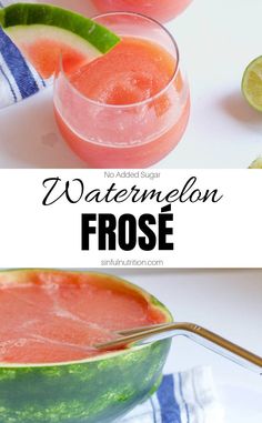 two glasses filled with watermelon and lime juice