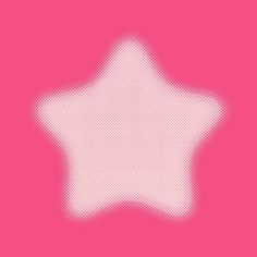 a white star on a pink background