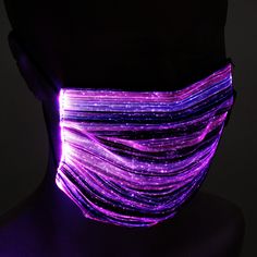 Keep safe, and keep it funky too in this vibrant, protective and rechargeable light up face mask that's lit with multicolourLEDs! Read more... Led Face Mask, Keep Safe, Rechargeable Light, Face Mask Black, The Glow, Face Coverings, Face Masks, Light Up, Face Mask