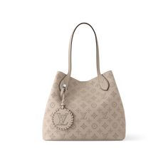 LOUIS VUITTON® - Blossom Mm - Galet Leather Braiding, Leather Tag, Louis Vuitton Official, Arm Candy, Black Tote Bag, Long Handles, Grey Leather, Louis Vuitton Handbags, Luxury Handbags