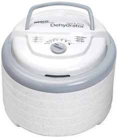 a white and gray portable dehydraator on a white background