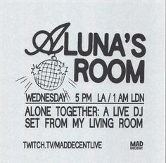 an advertisement for the lunaa's room concert in las angeles, california on may 5, 2012