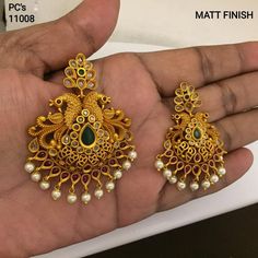 Mattfinish pendantsets  To place order watsap us on 8179399644 V  #banglorediaries #hyderabaddiaries #usindiandiaries #mumbaidiaries… Ruby Necklace Designs, Gold Jhumka, Gold Fashion Necklace, Ruby Necklace, Jhumka Earrings, Ear Rings, Gold Fashion, Necklace Designs