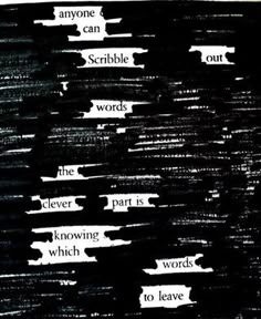 the words are written on black paper with white ink and some type of writing in it