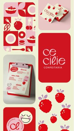 the logo and business card design for cecilie confectia