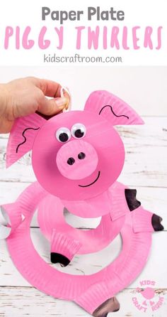 this paper plate pig craft is so cute and easy to make it's perfect for kids