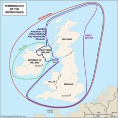 a map showing the british isles and scotland