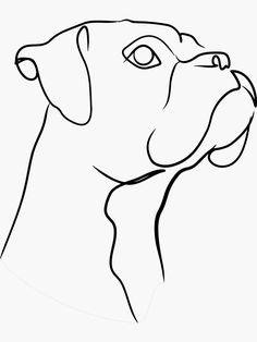 a black and white drawing of a dog's face