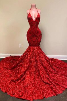 Red Sequin Mermaid Prom Dress with Spaghetti Straps Prom Girl Dresses Red, Red Prom Dresses Ball Gown, Red Halter Prom Dress, Prom Dresses Red And Black, Cute Red Prom Dresses, Red Prom Dress Black Women, Red Prom Looks, Red Prom Dress Short