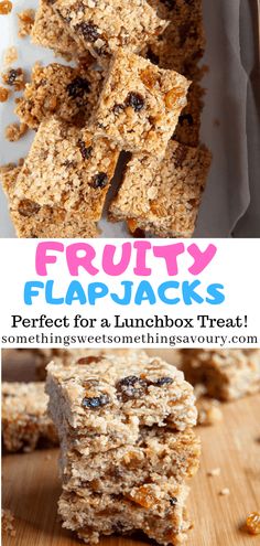 fruity flapjacks are perfect for a lunchbox treat, and they're easy to make