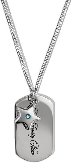 Creating Jewelry, Stainless Steel Pendant, Star Pendant, Stainless Steel Chain, Baby Blue, Cubic Zirconia, Chain Necklace, Stainless Steel, Chain