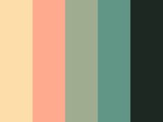 the color palette for this image is peach and green