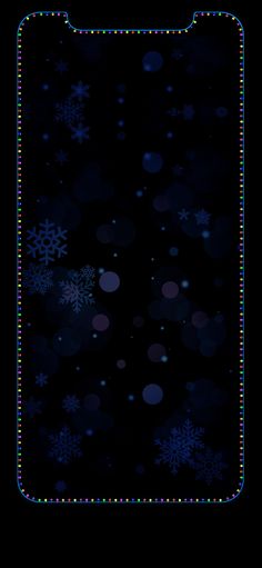 a black background with snowflakes and lights in the dark, as well as dots