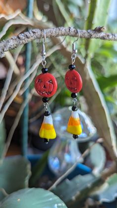 Code Orange! These Halloween earrings are the perfect addition to your spooky wardrobe! Halloween Jackolantern, Halloween Earrings, Fort Collins, Etsy Earrings Dangle, Candy Corn, Jack O Lantern, Jewelry Earrings Dangle, Corn, Fort