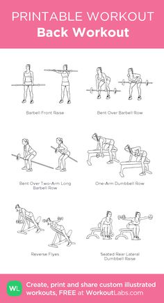 the printable workout poster shows how to work out