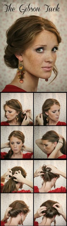 Gibson Tuck, Different Hair Styles, Updo Hairstyles Tutorials, Peinados Recogidos, Fishtail Braid, Different Hair, Hairstyles Updo, Hair Tutorials Easy, Hair Envy