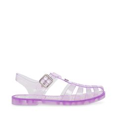 SUNNY + SWEET + CUTE The BRYN jelly sandals take a fisherman design and update it with a fully translucent construction from the soles to the straps. Jelly fisherman sandal Buckle closure at top strap Flexible "jelly" material construction .75 inch heel height Synthetic upper material Synthetic lining Synthetic sole Imported Fisherman Sandals Women, Fisherman Sandals, Jelly Sandals, Spring Looks, Fun Bags, Womens Shoes Sneakers, Steve Madden, Women's Shoes, Sunnies