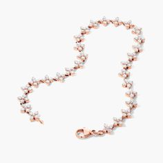 14K Rose Gold Blossom Lab-Created Diamond Tennis Bracelet Jewelry Photoshoot, Diamond Tennis Bracelet, Rose Gold Bracelet, Tennis Bracelet Diamond, Diamond Bracelets, Lab Created Diamonds, Tennis Bracelet, Diamond Studs, Diamond Pendant