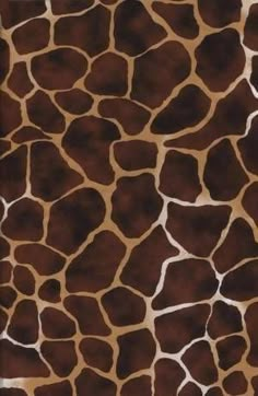 a giraffe print is shown in brown and white