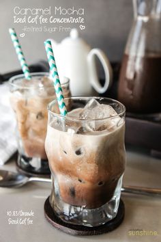 two glasses filled with ice cream and soda