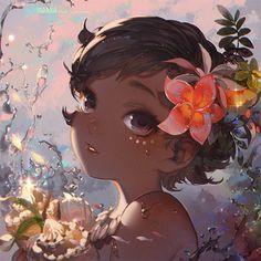 Disney Princess Anime, Moana Disney, Princesas Disney Anime, Art Mignon, Art Disney, Black Anime Characters