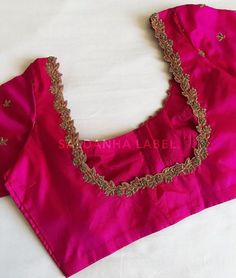 Pin by gayu on work blouse | Stylish blouse design, Blouse designs, Blouse work designs Simple Wedding Blouse Designs, Simple Maggam Work Blouse, Simple Maggam Work, Blouse Designs Aari Work, Pink Blouse Designs, Blouse Maggam Work, Work Blouse Designs, Latest Bridal Blouse Designs